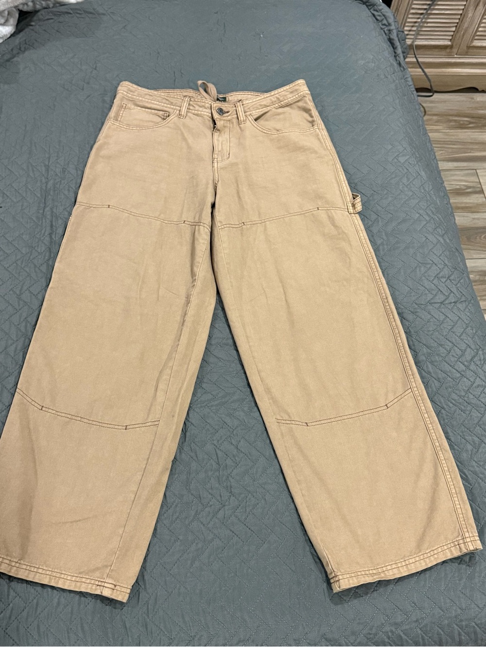 wild fable Tan Wide-Leg Cargo Pants